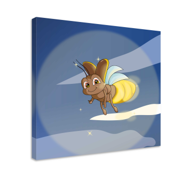 Canvas schilderij vogels blije vliegende insect - TenStickers