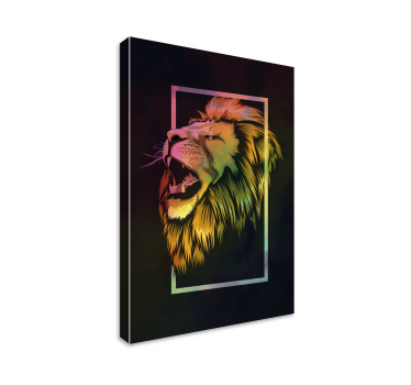 Canvas schilderij andere dieren leeuwengebrul - TenStickers