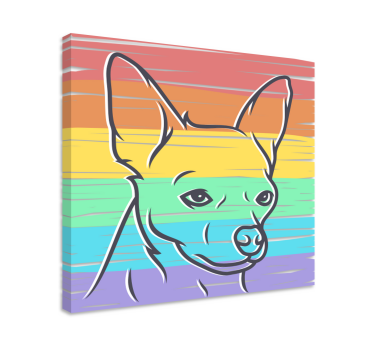 Canvas schilderij hond gestileerd hondenportret - TenStickers