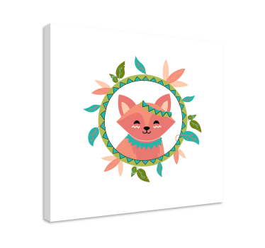 Canvas schilderij kat schattig vosportret - TenStickers