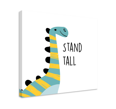 Canvas schilderij dinosaurus blije dinosaurus - TenStickers