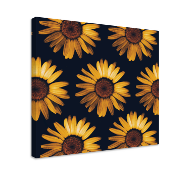 Canvas bloemen Gele zonnebloem - TenStickers