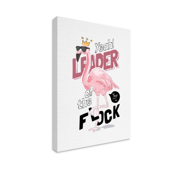 Leider in flamingostijl Canvas schilderij hond - TenStickers