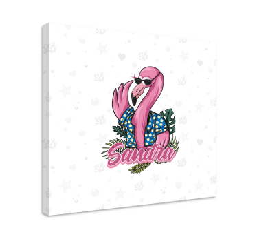 Canvas schilderij dieren coole flamingo sfeer - TenStickers