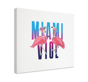 Flamingo-fashionista's Canvas schilderij dieren - TenStickers