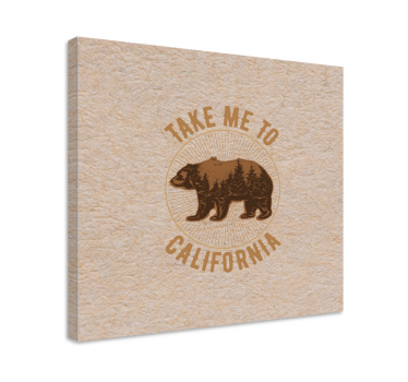 Canvas schilderij dieren california beer symbool - TenStickers