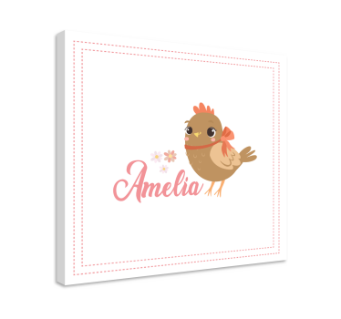 Canvas schilderij dieren schattig vogel karakter - TenStickers