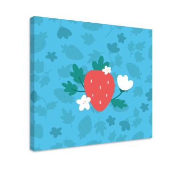 Canvas schilderij stilleven en fruit Bloemenpatroon en - TenStickers