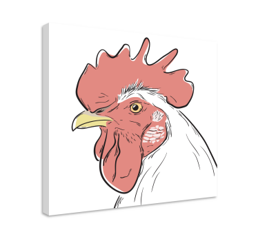 Canvas schilderij vogels gedetailleerd hanenportret - TenStickers