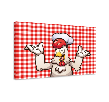 Chef-kok keuken karakter Canvas schilderij vogels - TenStickers