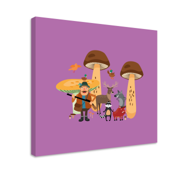 Canvas schilderij dieren bosavontuur crew - TenStickers