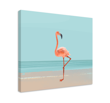 Canvas schilderij vogels elegante flamingo houding - TenStickers