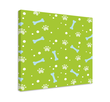 Canvas schilderij hond pootafdruk patroon - TenStickers