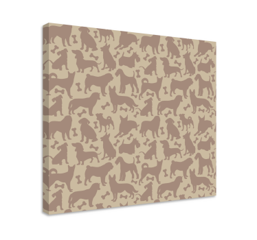Canvas schilderij hond speelse hondentekeningen - TenStickers