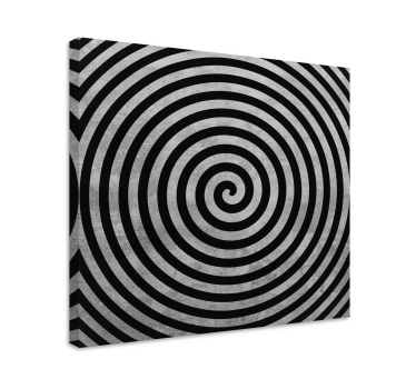 3D canvas schilderij Zwart-wit werveling - TenStickers