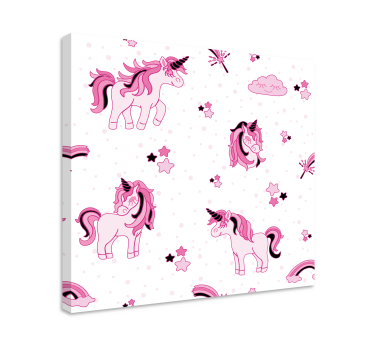 Canvas schilderij eenhoorn schattige patronen - TenStickers