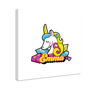 Eenhoorn met edelstenen Canvas schilderij eenhoornen - TenStickers