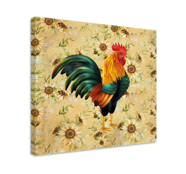 Canvas schilderij vogels levendig hanenportret - TenStickers
