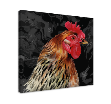 Levendig haanportret Canvas schilderij dieren - TenStickers