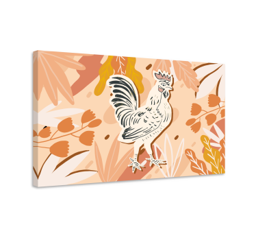 Canvas schilderij dieren charmant haan portret - TenStickers