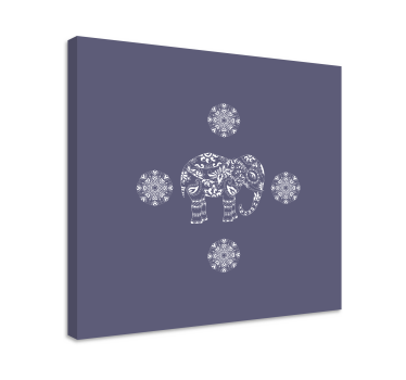 Canvas schilderij olifant decoratief olifantenmotief - TenStickers