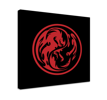 Canvas schilderij dinosaurus dynamisch draak ontwerp - TenStickers