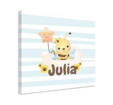 Canvas schilderij dieren schattig bijen karakter - TenStickers