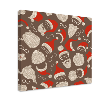 Canvas schilderij dieren feestelijke kerstman gezichten - TenStickers