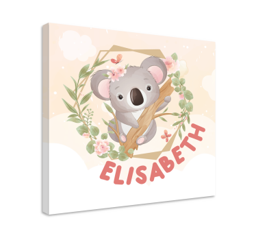 Gepersonaliseerde koala Canvas schilderij dieren - TenStickers