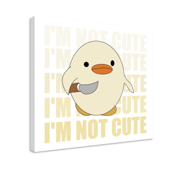 Canvas schilderij kat schattig eendje karakter - TenStickers