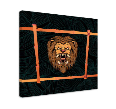 Canvas schilderij dieren majestueus leeuwenkop - TenStickers