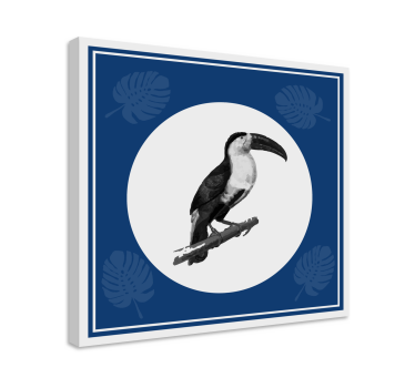 Canvas schilderij vogels toekan op tak - TenStickers