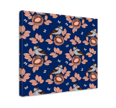 Samen nestelen Canvas schilderij vogels - TenStickers