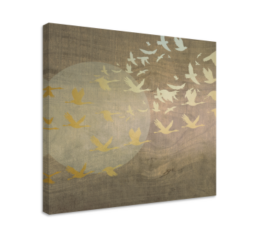 Canvas schilderij vogels groep van vogels - TenStickers