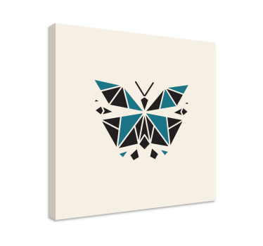 Canvas schilderij libellen geometrische vlinder vorm - TenStickers