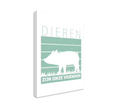Schilderij op canvas dieren zijn vrienden - TenStickers