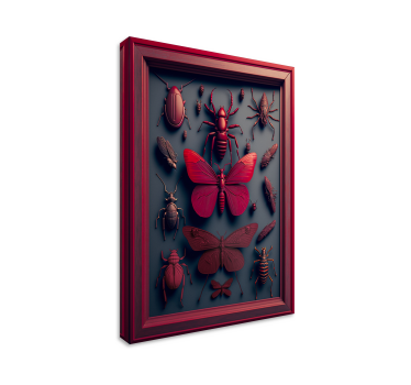 Verzamelde insectencollectie Canvas schilderij - TenStickers