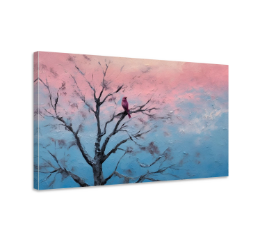 Vogel in een boom Canvas schilderij kunst - TenStickers