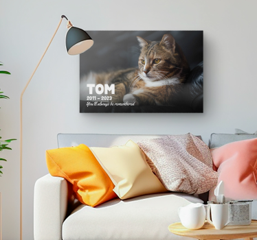 Canvas data en naam Ik herinner me huisdier - TenStickers
