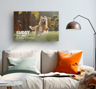 Canvas data en naam Ik herinner me huisdier - TenStickers