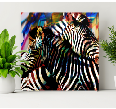 Andere dieren schilderij op canvas Veelkleurige paar weken - TenStickers