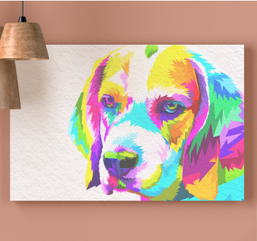 Canvas schilderij honden Aquarel beagle - TenStickers