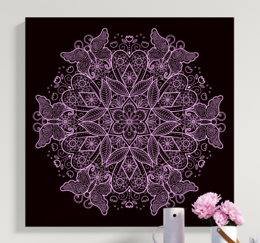 Canvas schilderij vlinders Vlinder mandala - TenStickers