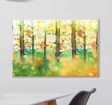 Canvas schilderij bomen Veelkleurige boom - TenStickers
