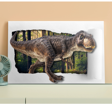 Canvas schilderij dinosaurussen 3d dinosaurus - TenStickers