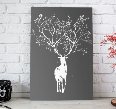 Canvas schilderij herten Boom hert - TenStickers