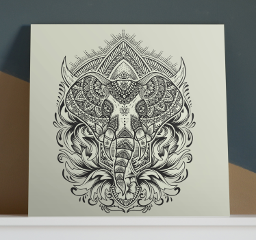 Canvas schilderij mandala Olifant - TenStickers