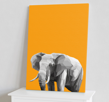 Canvas schilderij Geometrische olifant - TenStickers