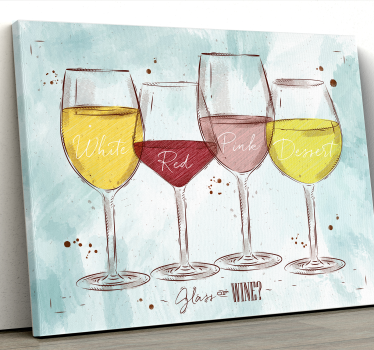 Canvas schilderij Rustieke wijnglas  - TenStickers