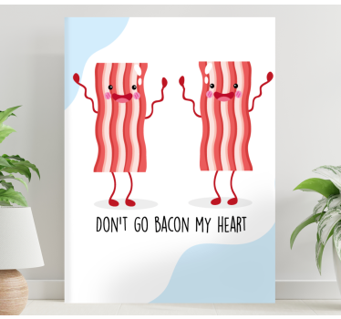 Canvas schilderij dieren bacon personages dansen - TenStickers